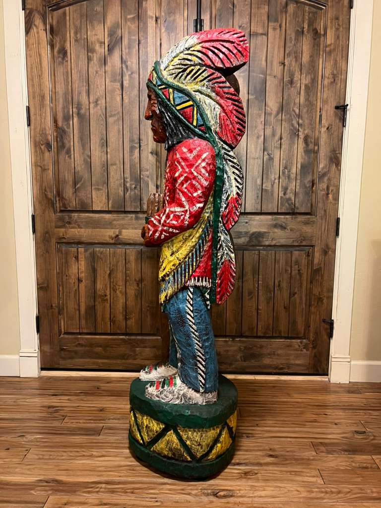 Vintage Wood-Carved Statues - Gallagher Cigar Store Indians