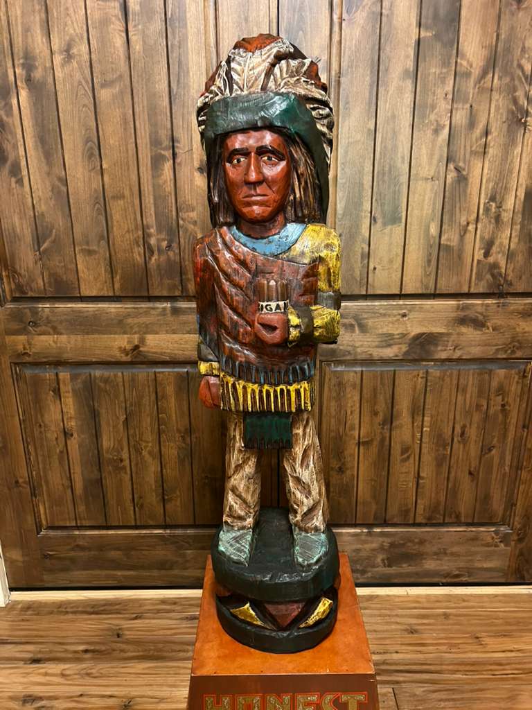 Vintage Wood-Carved Statues - Gallagher Cigar Store Indians