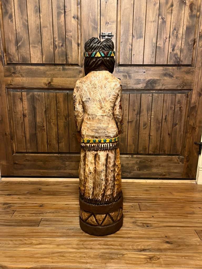Vintage Ralph Gallagher 44" Corn Maiden Carved Wood Statue