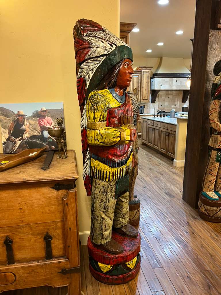 Vintage Wood-Carved Statues - Gallagher Cigar Store Indians