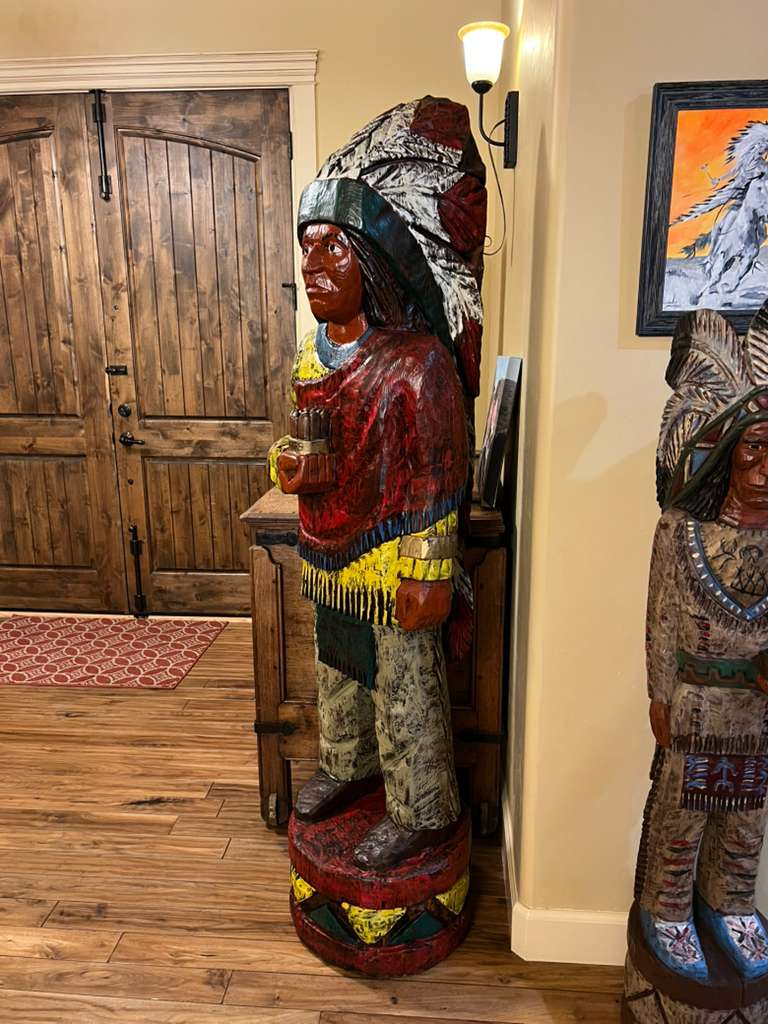 Vintage Wood-Carved Statues - Gallagher Cigar Store Indians