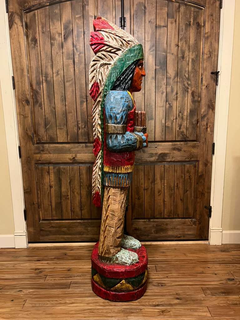 Vintage Wood-Carved Statues - Gallagher Cigar Store Indians