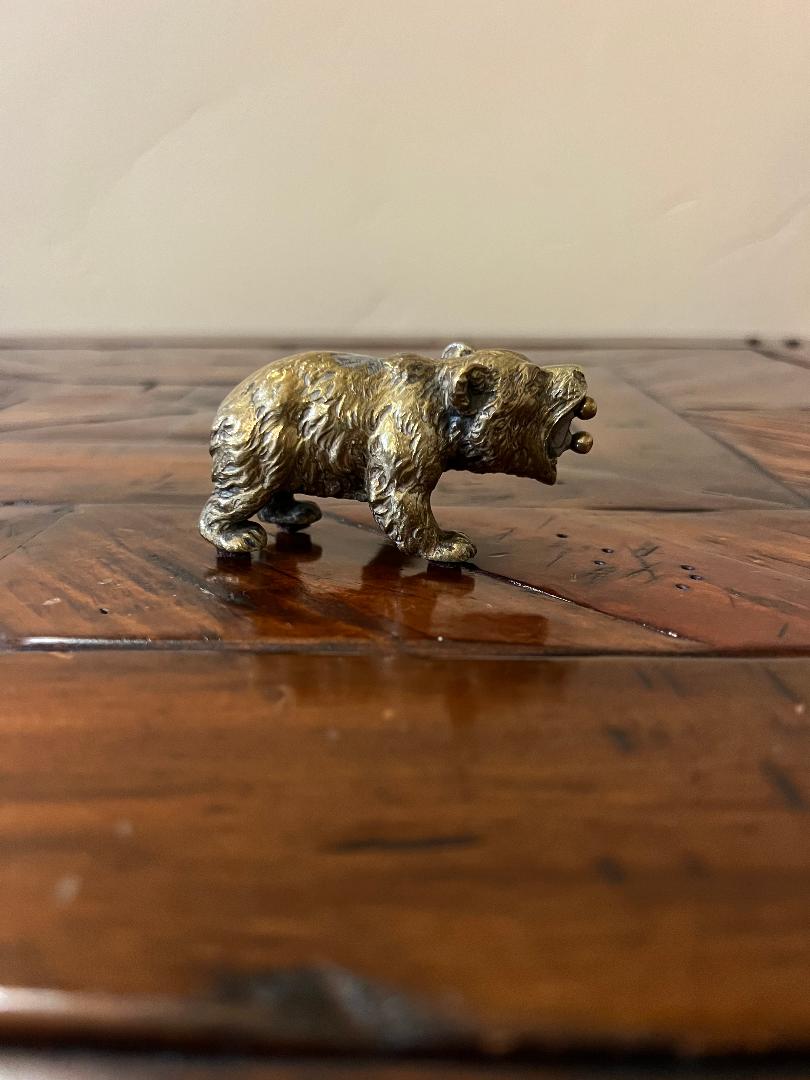 Vintage Austrian Bronze Bear Cigar Cutter c. 1900s