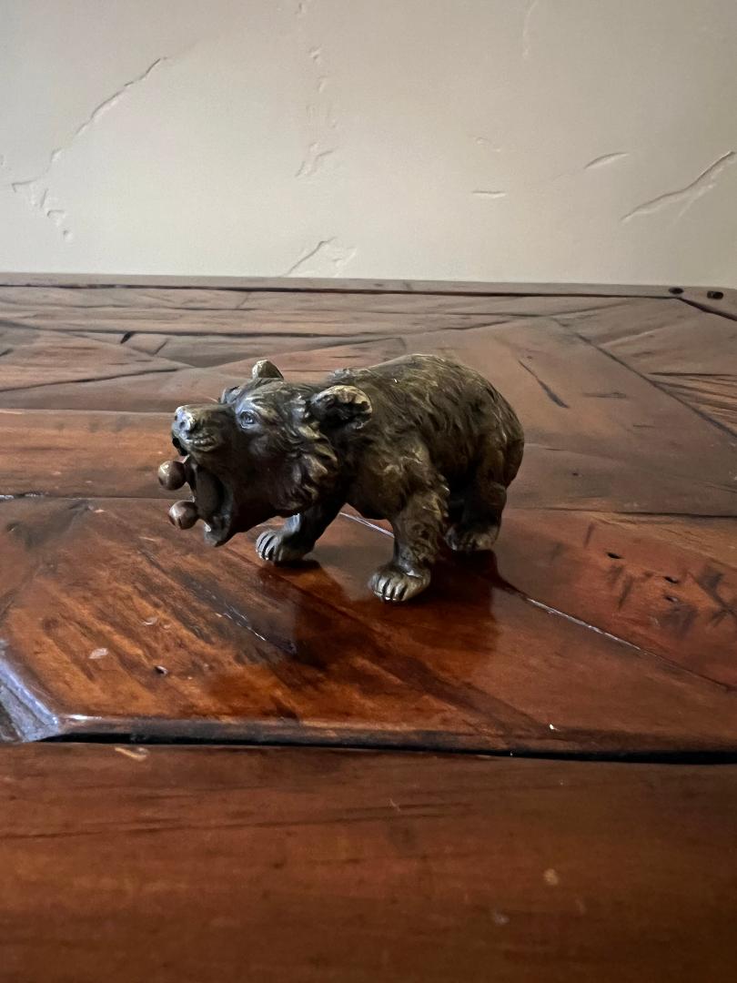 Vintage Austrian Bronze Bear Cigar Cutter c. 1900s