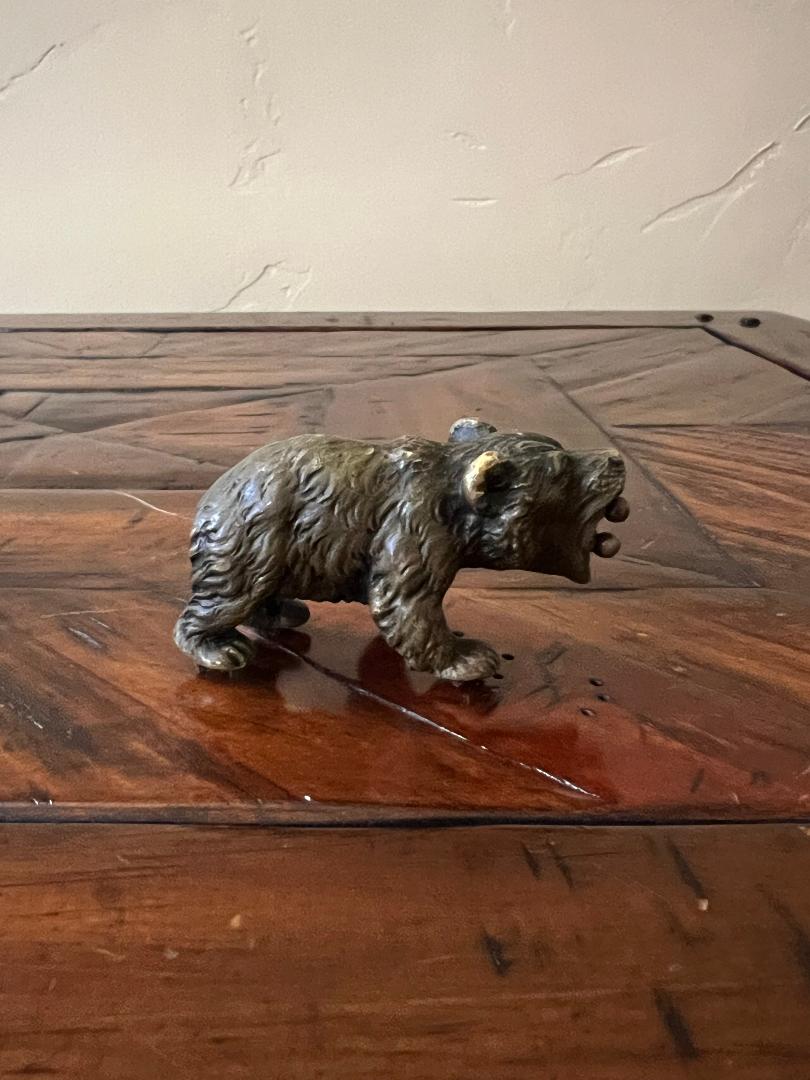Vintage Austrian Bronze Bear Cigar Cutter c. 1900s