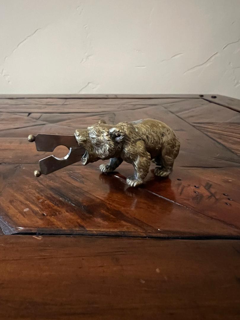 Vintage Austrian Bronze Bear Cigar Cutter c. 1900s