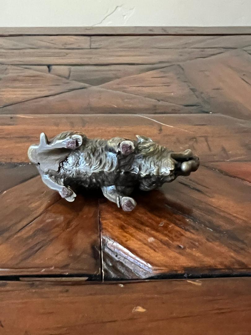 Vintage Austrian Bronze Wild Boar Cigar Cutter c. 1900s