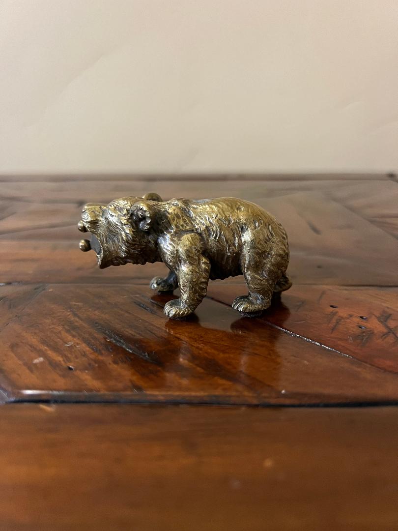 Vintage Austrian Bronze Bear Cigar Cutter c. 1900s