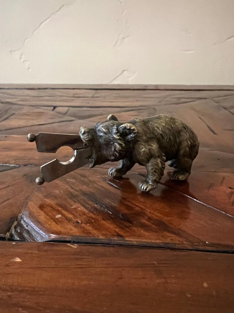 Vintage Austrian Bronze Bear Cigar Cutter c. 1900s