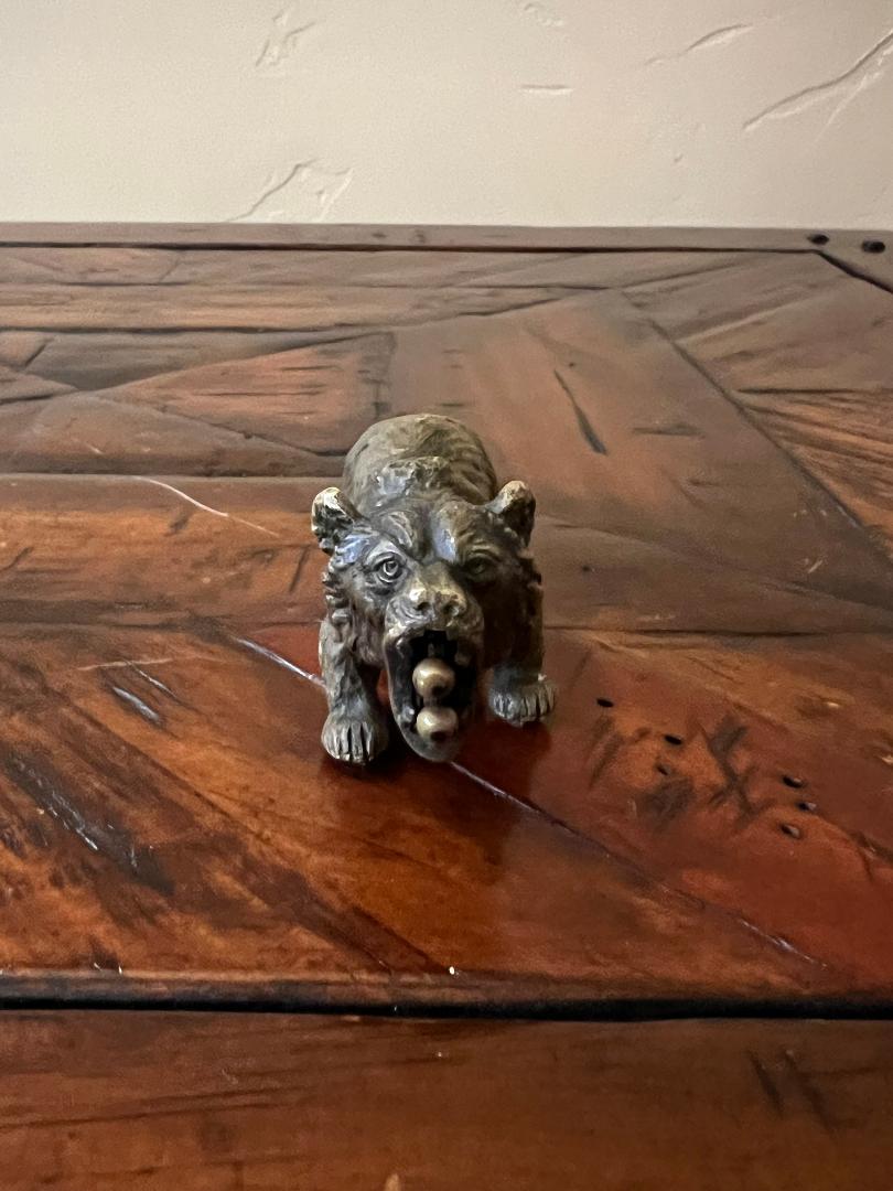 Vintage Austrian Bronze Bear Cigar Cutter c. 1900s