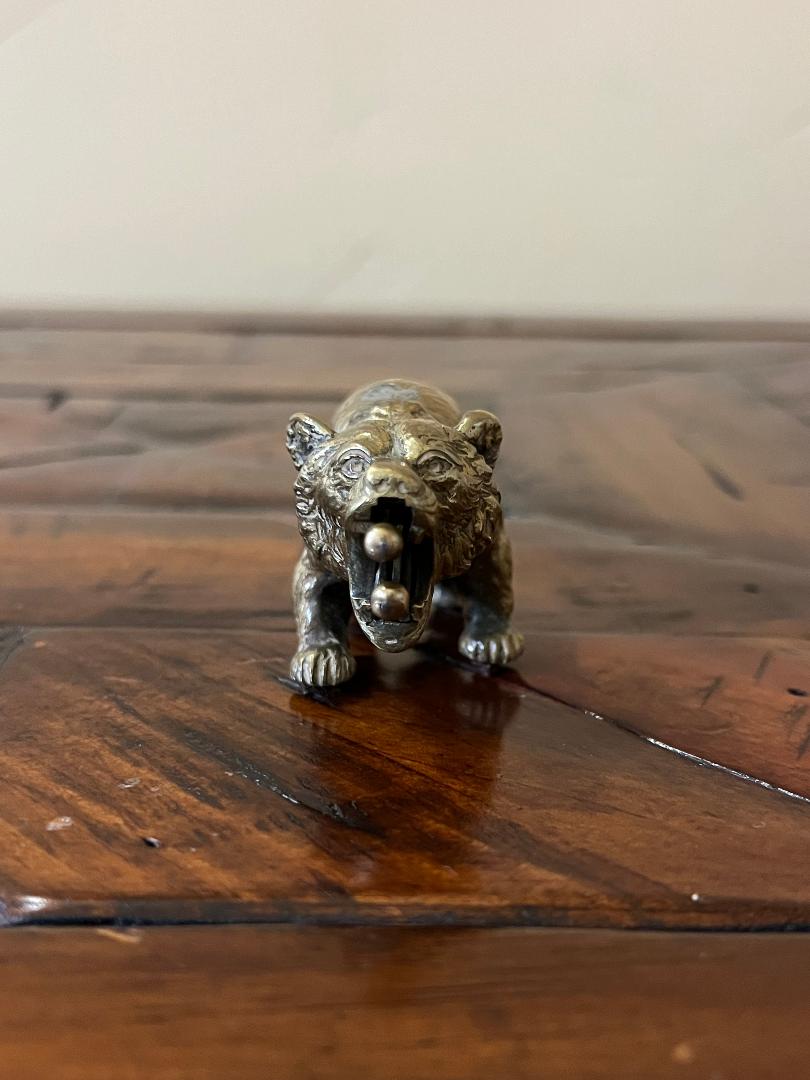Vintage Austrian Bronze Bear Cigar Cutter c. 1900s