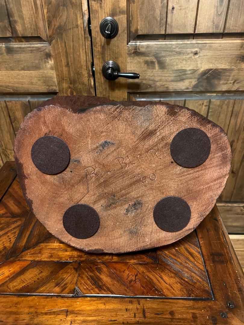 Carved Wooden Bear Bust 15" Statue By Artist R. L. Blair