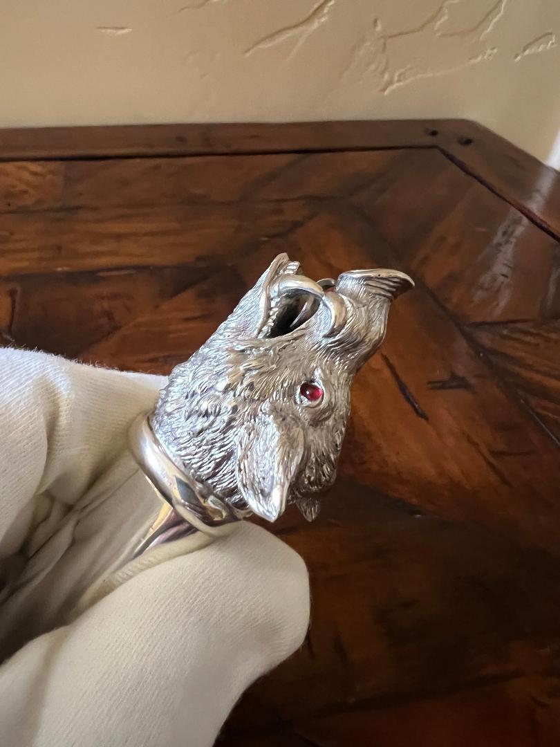 Rare Antique Novelty Sterling Silver Cigar Cutter - 1899 London England