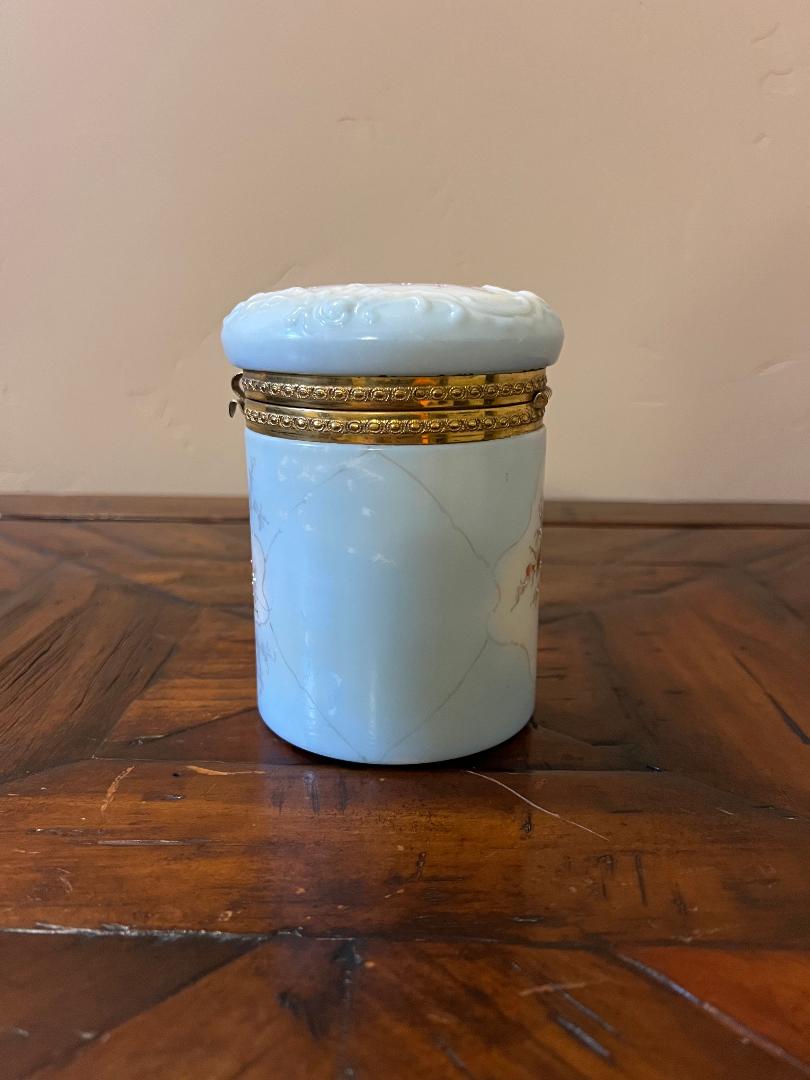 Antique Victorian C.F. Monroe Wavecrest Pipe Tobacco Humidor Jar 19th Century