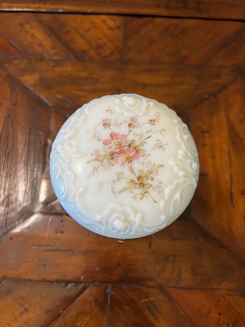 Antique Victorian C.F. Monroe Wavecrest Pipe Tobacco Humidor Jar 19th Century