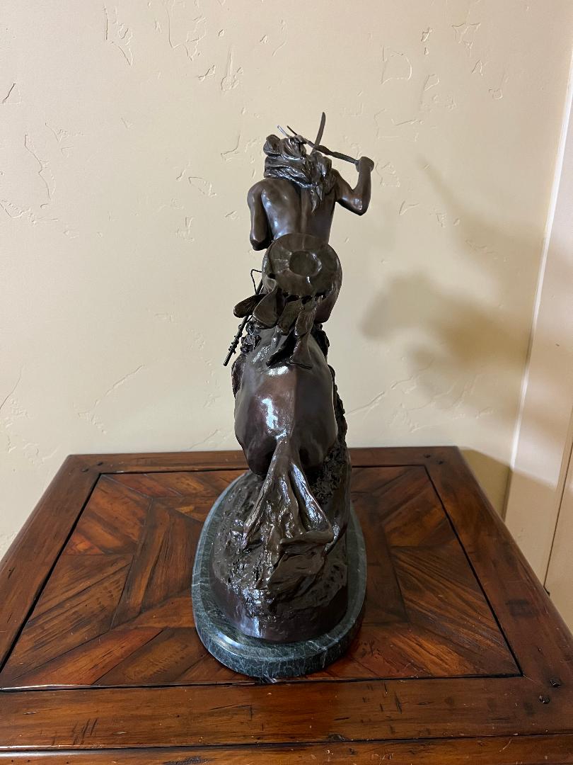 Cheyenne Bronze Sculpture By Artist Frederic Remington