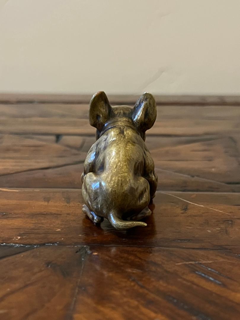 Vintage Austrian Bronze French Bulldog Cigar Cutter c. 1900s