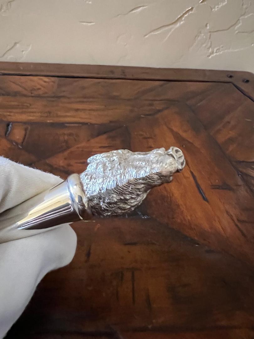 Rare Antique Novelty Sterling Silver Cigar Cutter - 1899 London England