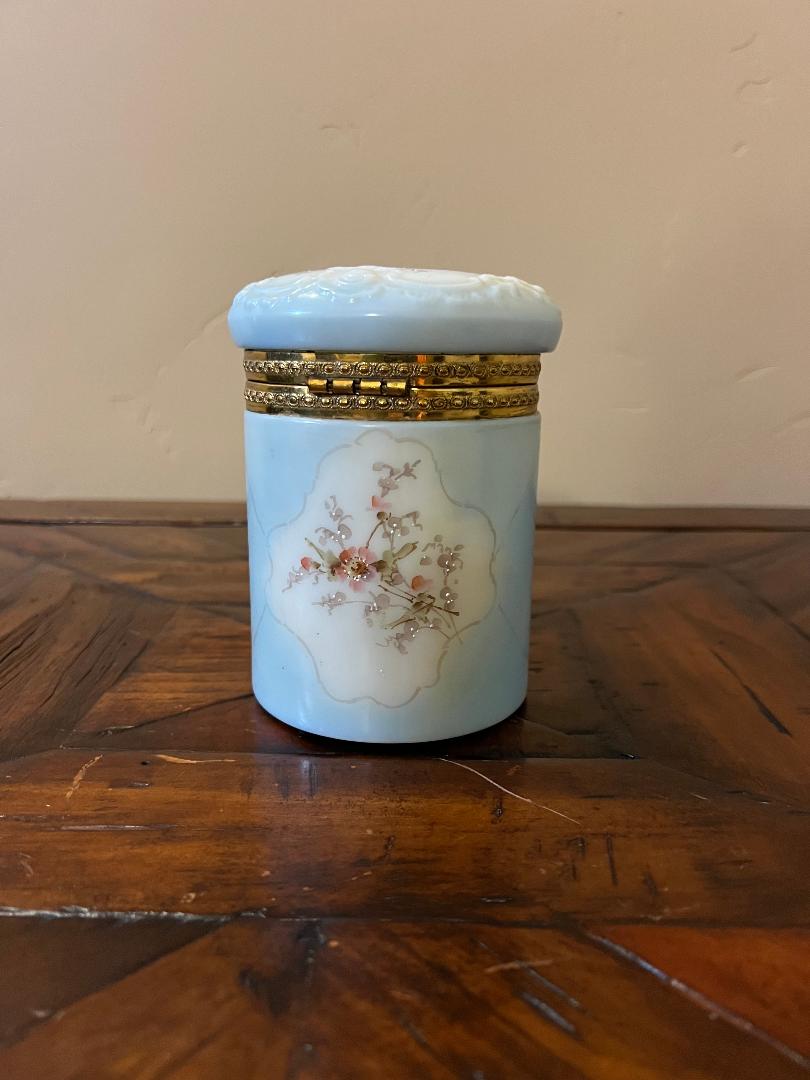 Antique Victorian C.F. Monroe Wavecrest Pipe Tobacco Humidor Jar 19th Century