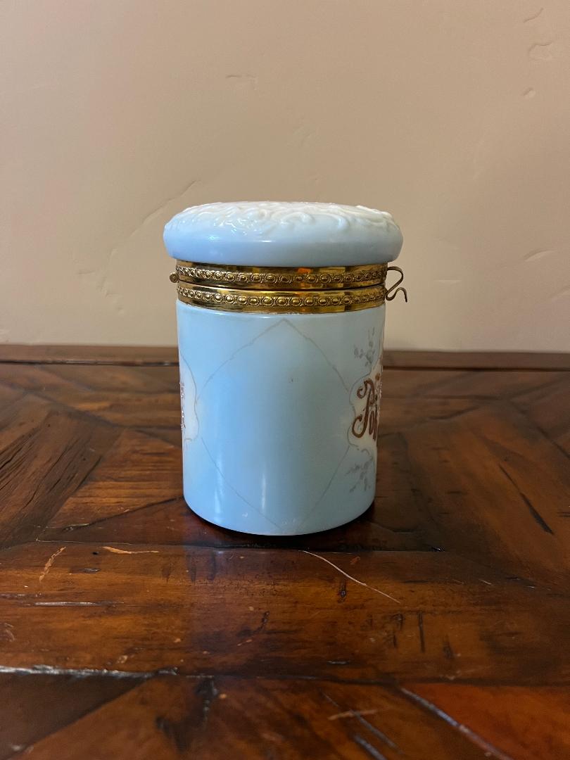 Antique Victorian C.F. Monroe Wavecrest Pipe Tobacco Humidor Jar 19th Century