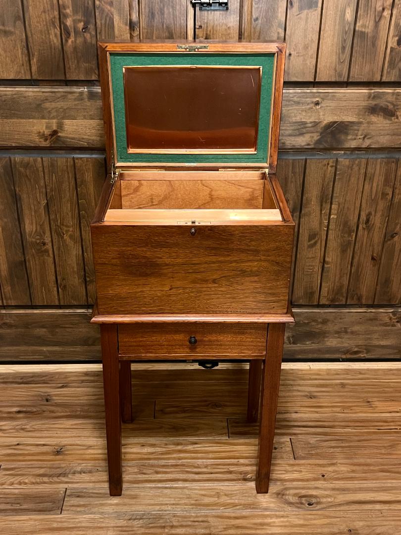 Alfred Dunhill Humidor London NY Paris Copper & Cedar lined Cigar Box Antique Cabinet