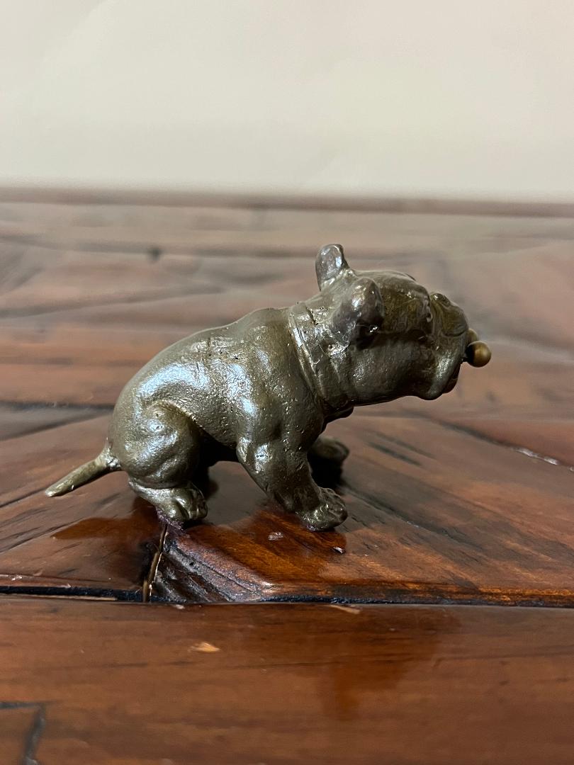 Vintage Austrian Bronze English Bulldog Cigar Cutter c. 1900s