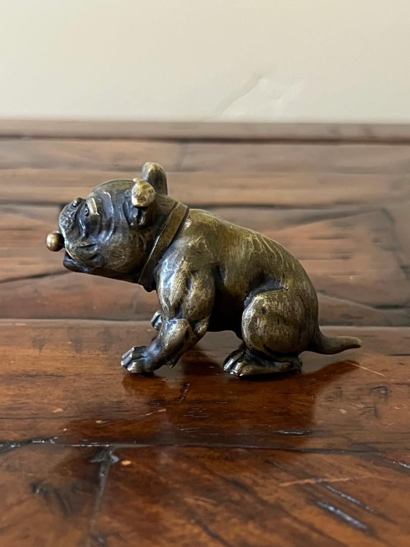 Vintage Austrian Bronze English Bulldog Cigar Cutter c. 1900s