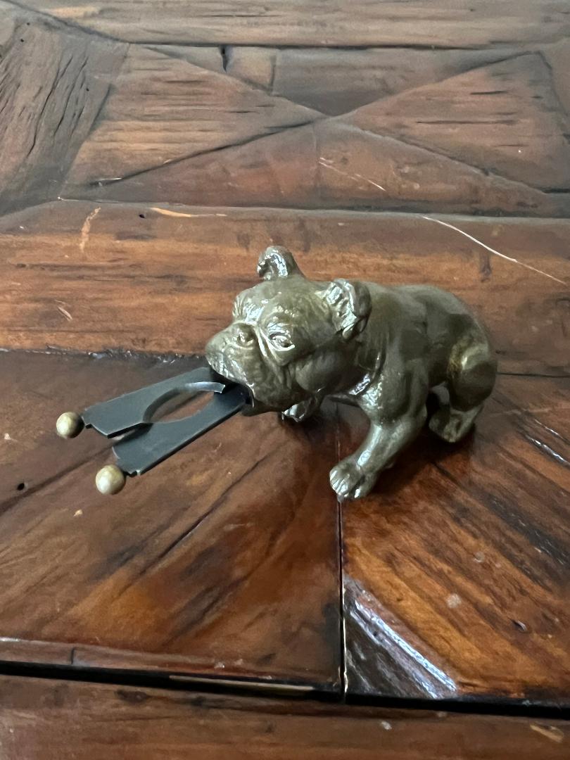Vintage Austrian Bronze English Bulldog Cigar Cutter c. 1900s