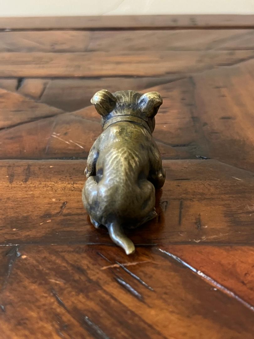 Vintage Austrian Bronze English Bulldog Cigar Cutter c. 1900s