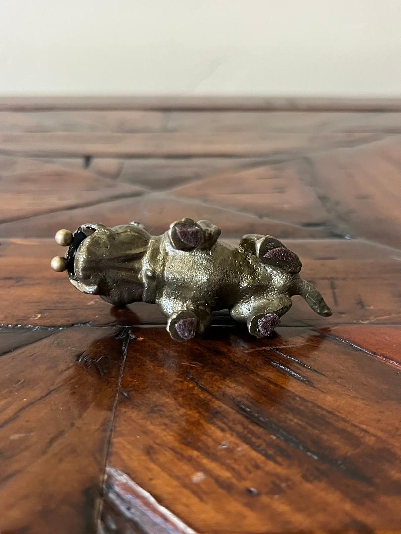 Vintage Austrian Bronze English Bulldog Cigar Cutter c. 1900s