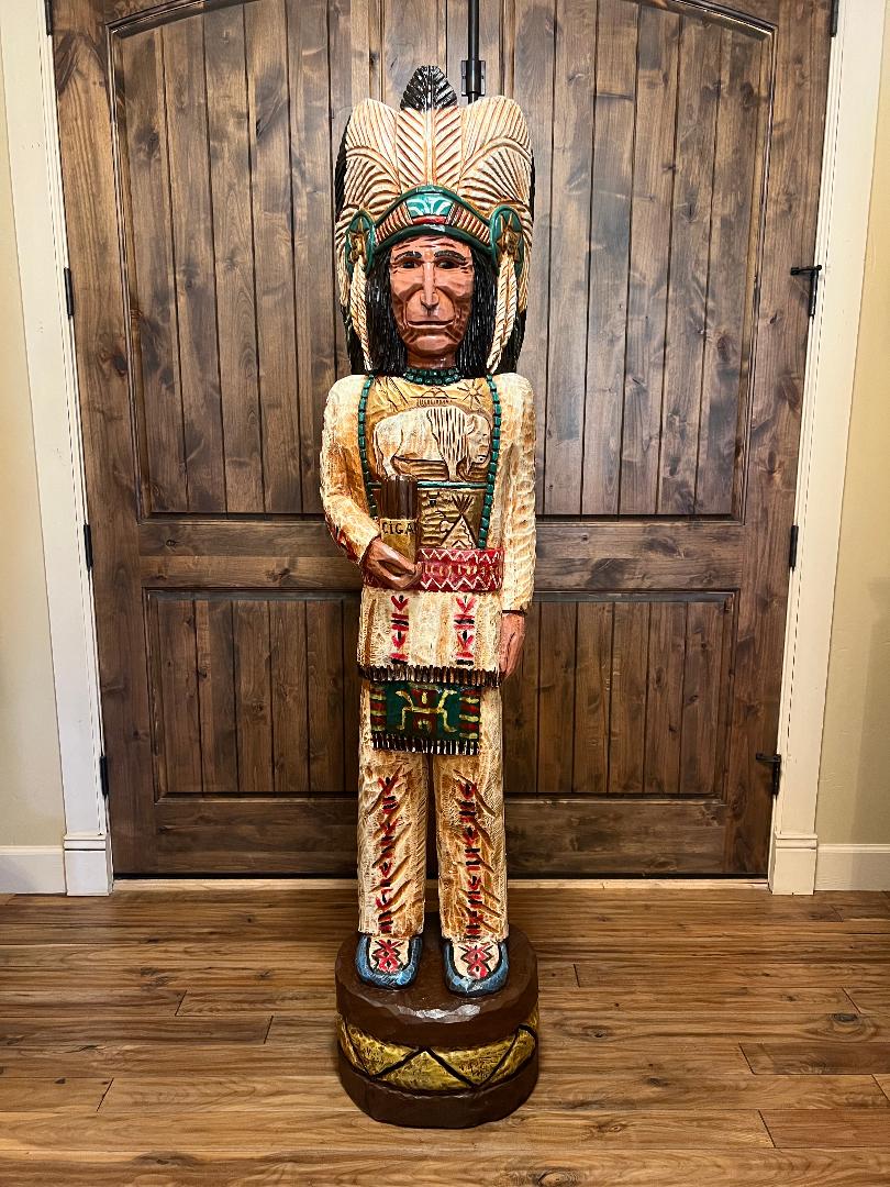 Vintage Wood-Carved Statues - Gallagher Cigar Store Indians