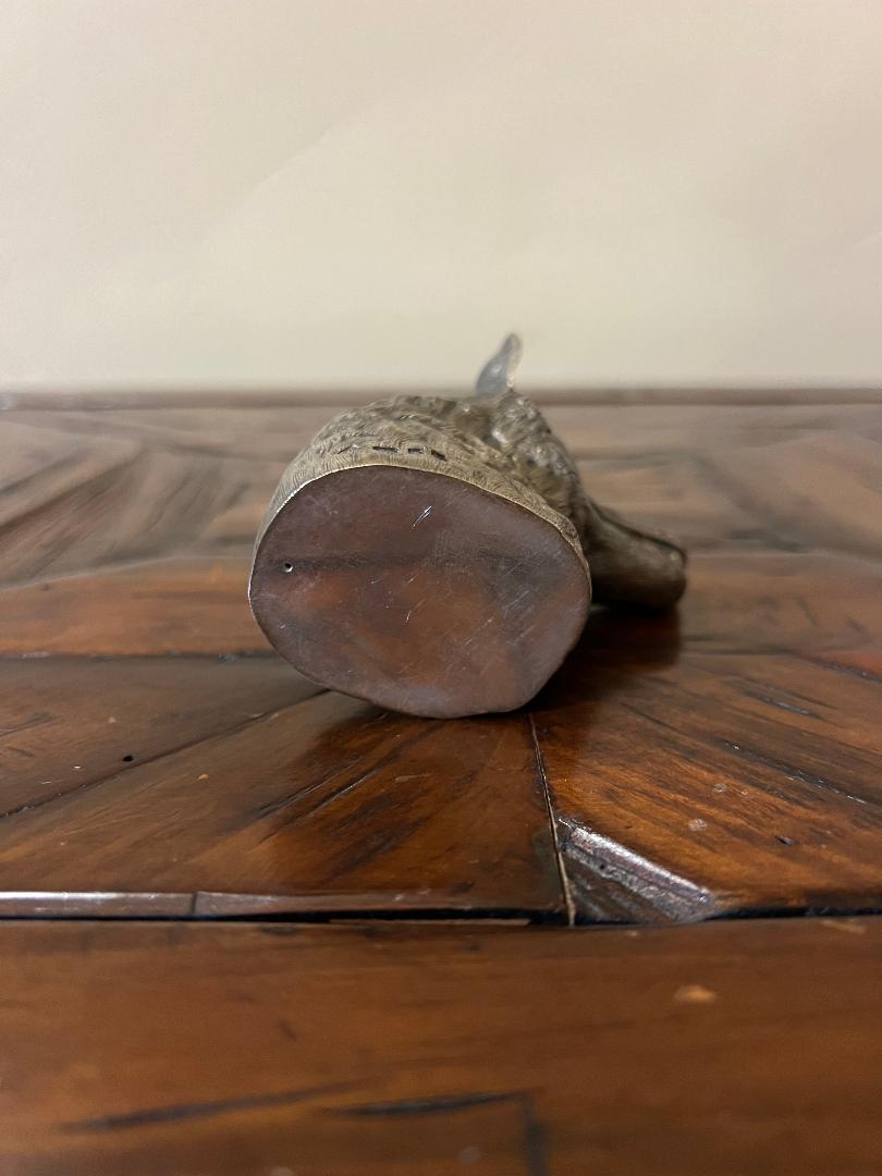 Dunhill London 1974 Solid Sterling Silver Fox Head Paperweight