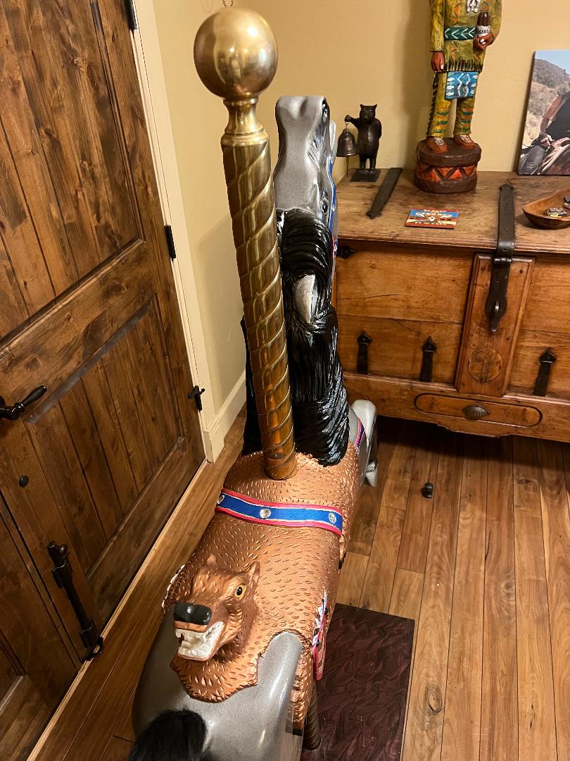 Vintage Carved Carousel Horse Statue By Don Boulting