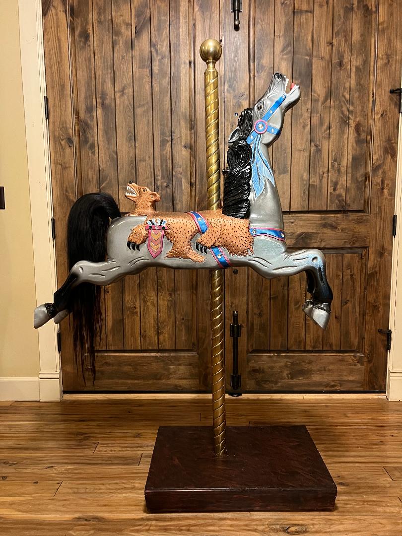 Vintage Carved Carousel Horse Statue By Don Boulting