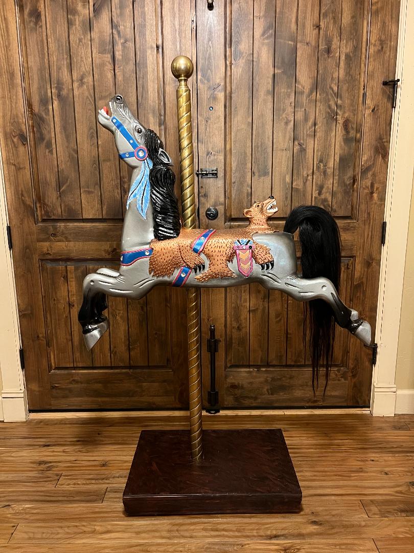 Vintage Carved Carousel Horse Statue By Don Boulting