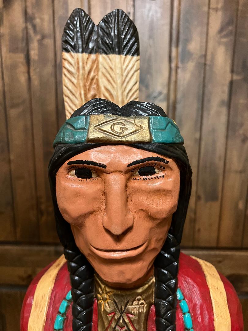 Frank Gallagher 5' 8" Corn Maiden with Papoose Cigar Store Indian
