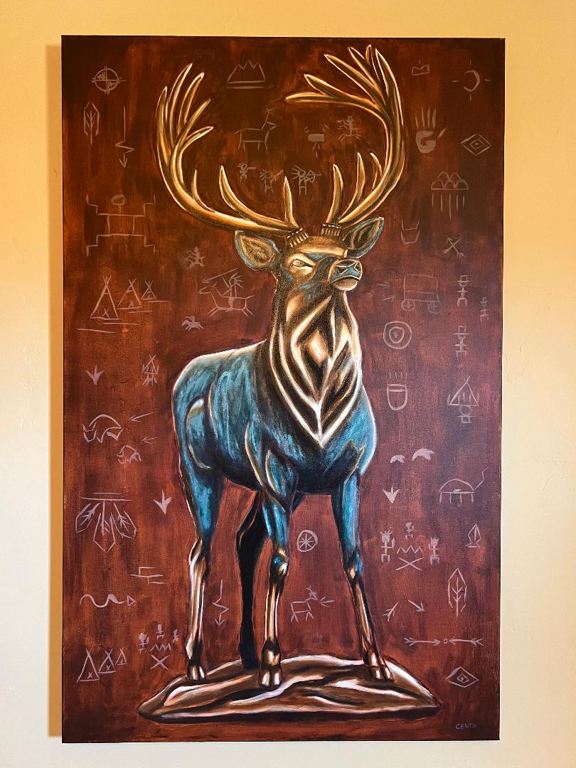 Patina Buck 30" x 48" Oil on Canvas Painting by Julian Centofante