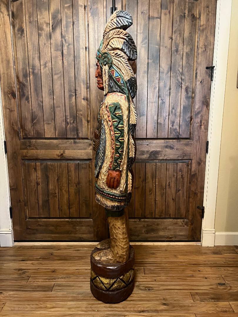 Vintage Wood-Carved Statues - Gallagher Cigar Store Indians