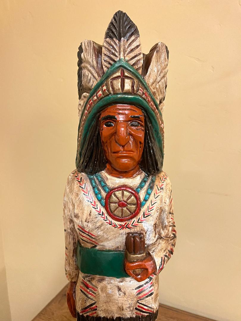 Vintage Wood-Carved Statues - Gallagher Cigar Store Indians