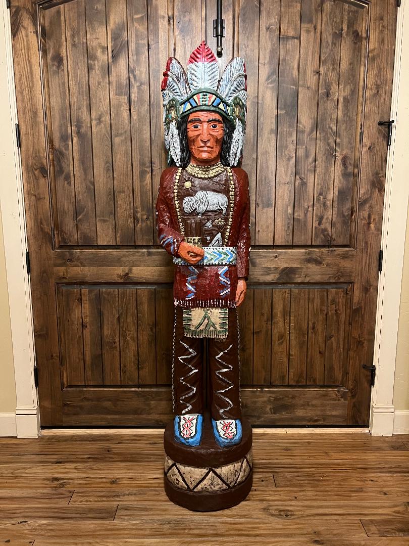 Vintage Wood-Carved Statues - Gallagher Cigar Store Indians