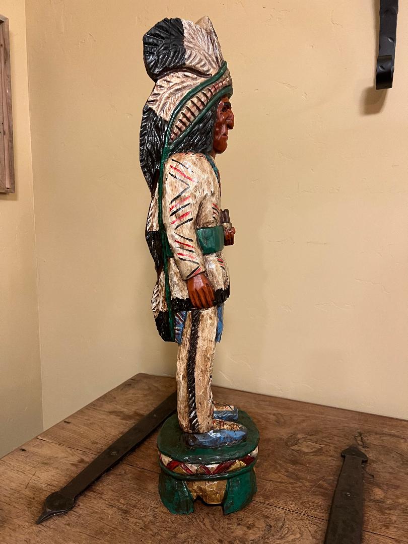 Vintage Wood-Carved Statues - Gallagher Cigar Store Indians