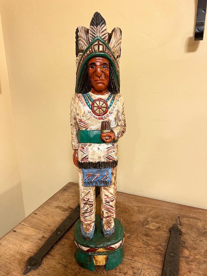 Vintage Wood-Carved Statues - Gallagher Cigar Store Indians