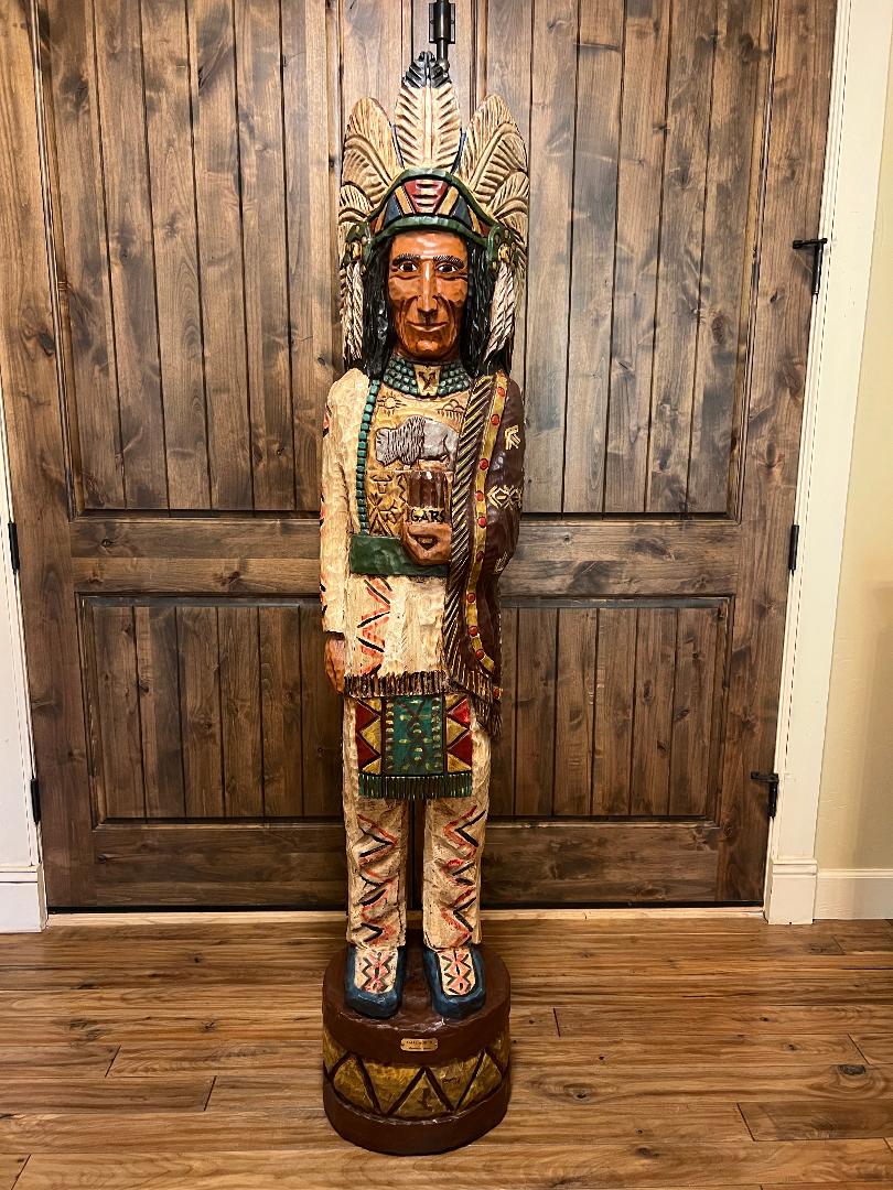 Vintage Wood-Carved Statues - Gallagher Cigar Store Indians