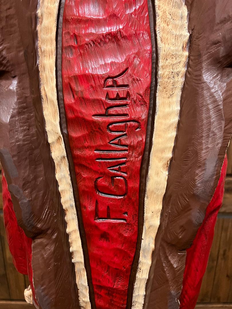 Custom Frank Gallagher 6 Ft Cigar Store Indian Carved Wooden Statue Diamond G Ranch