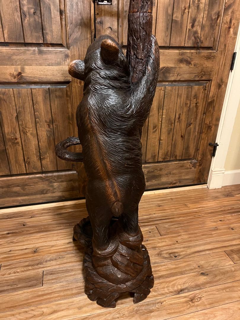 Black Forest Bear & Cub Hall Tree Stand 79" Tall Coat Umbrella Cane