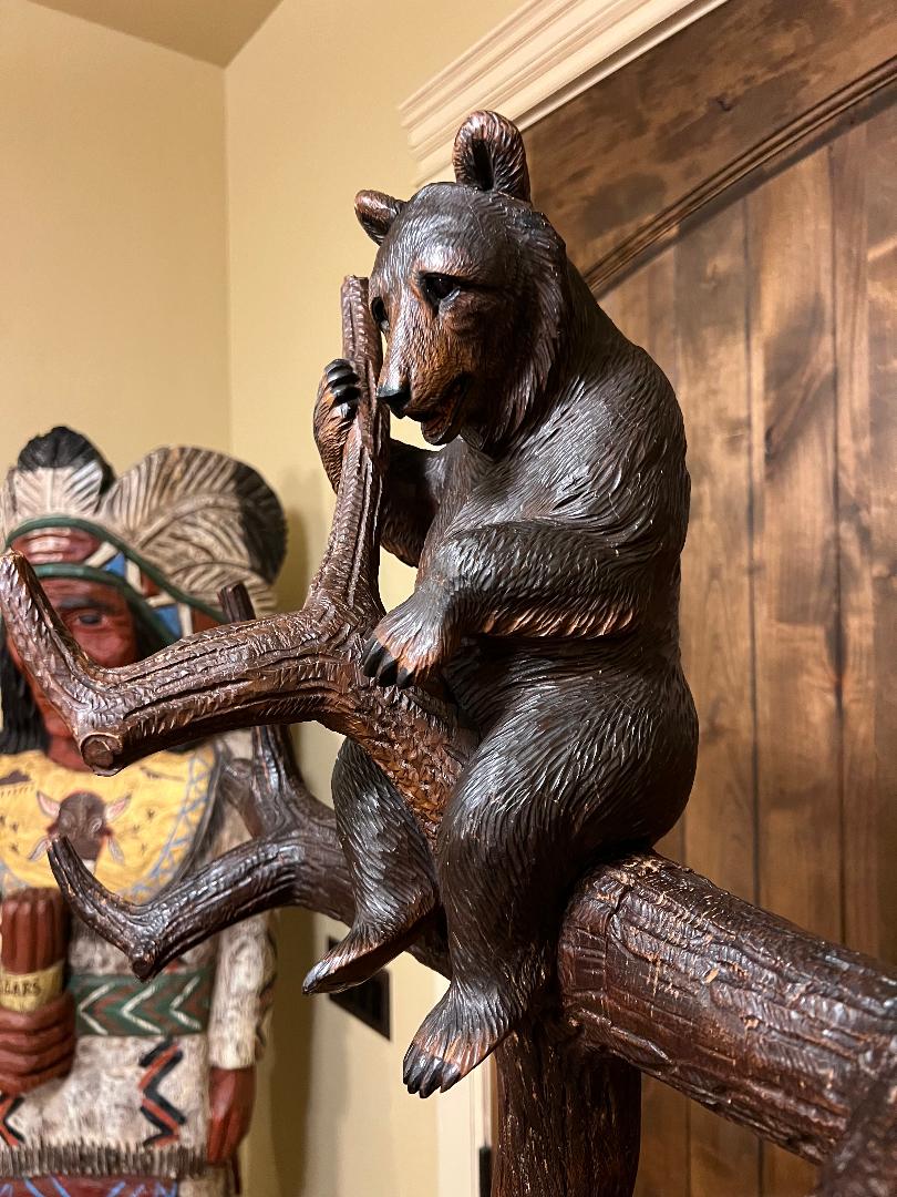 Black Forest Bear & Cub Hall Tree Stand 79" Tall Coat Umbrella Cane