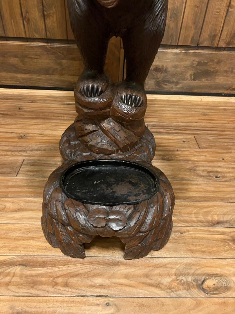 Black Forest Bear & Cub Hall Tree Stand 79" Tall Coat Umbrella Cane