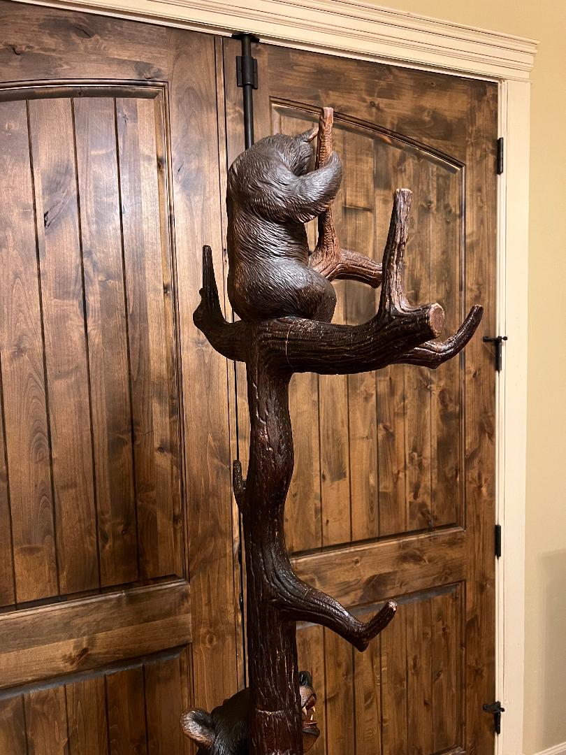 Black Forest Bear & Cub Hall Tree Stand 79" Tall Coat Umbrella Cane