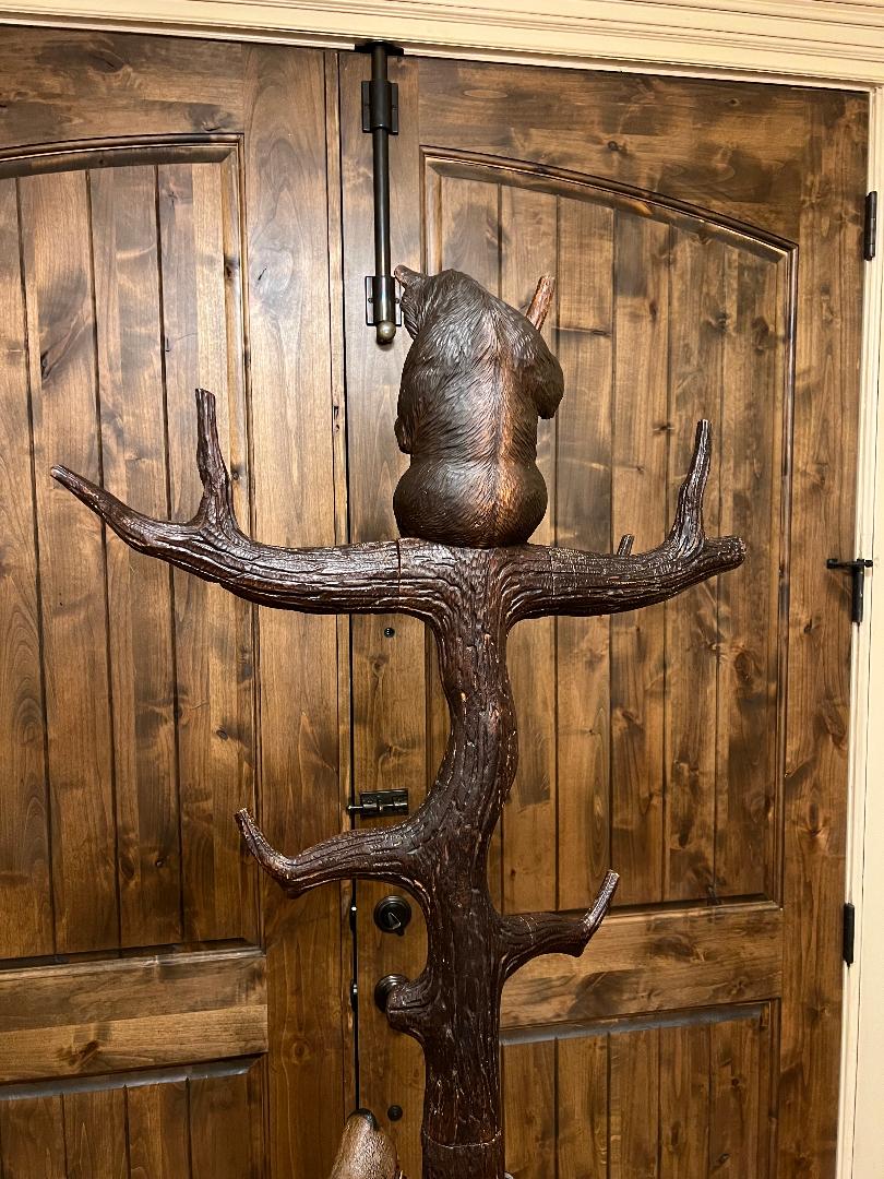 Black Forest Bear & Cub Hall Tree Stand 79" Tall Coat Umbrella Cane